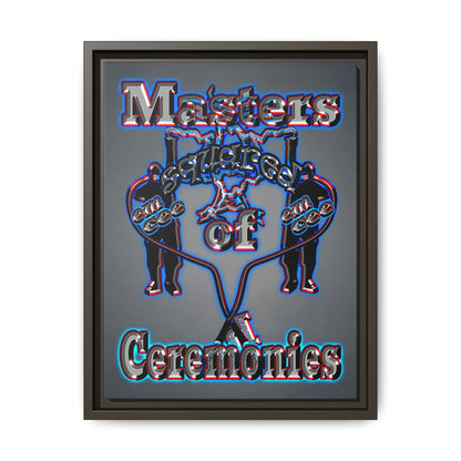 em cee squared - framed canvas art (grey-light grey)