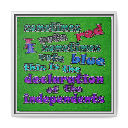 declaration of the independents - framed canvas art (green turf)