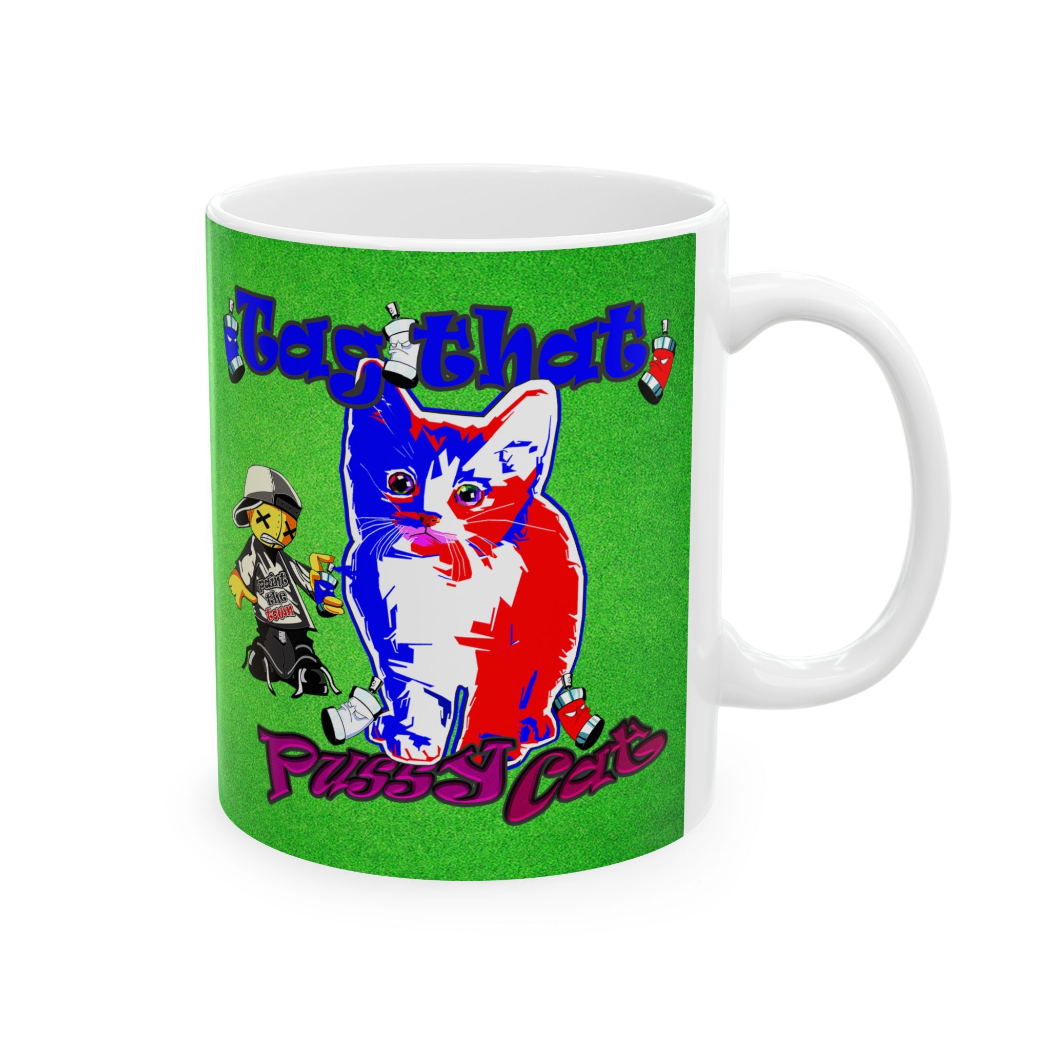 tag that - White Mug (green turf)