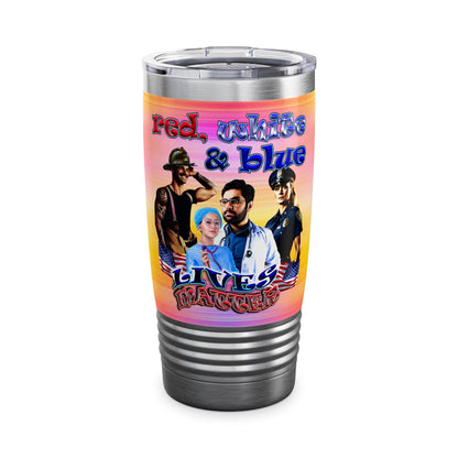 rw&b lives matter - Ringneck Tumbler, 20oz (color blur)