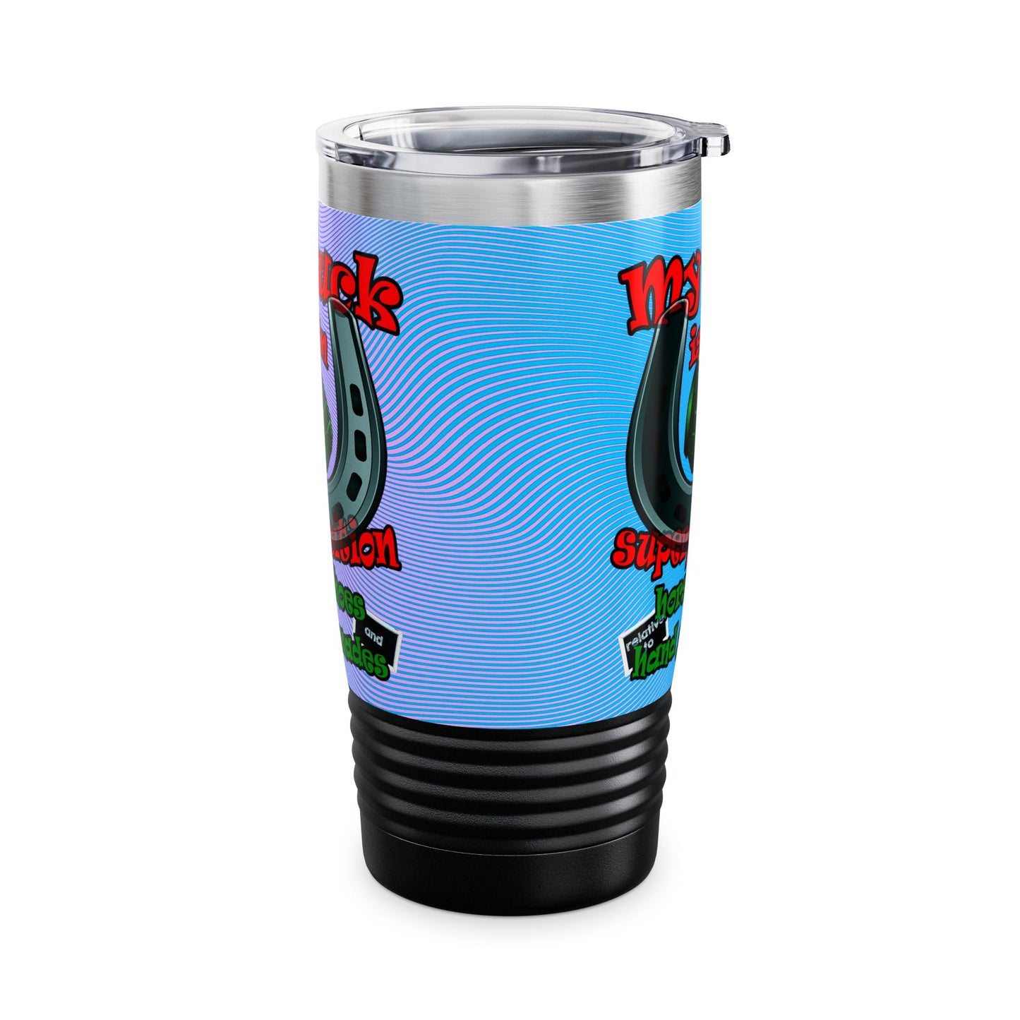 my luck - Ringneck Tumbler, 20oz (light blue-purple wave)