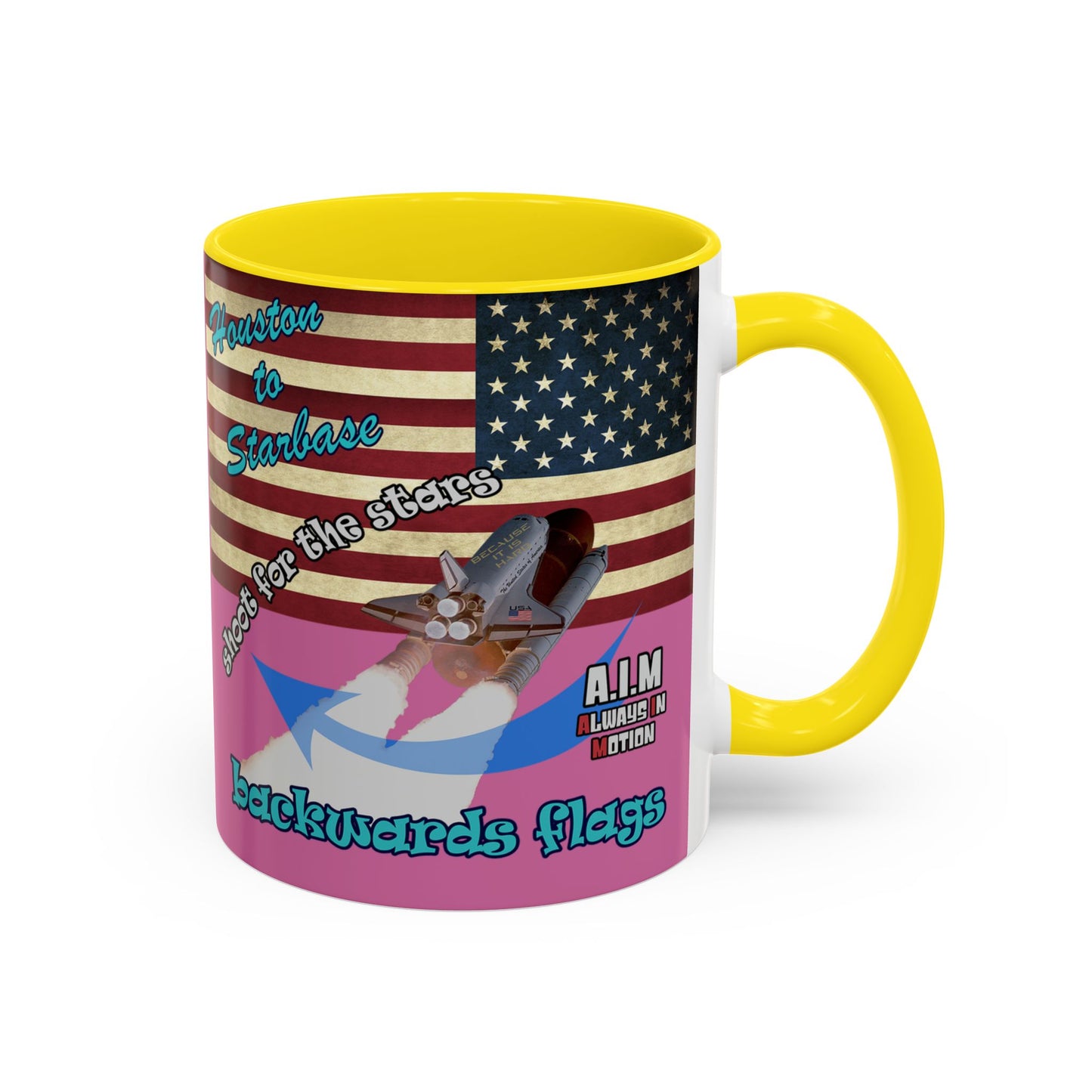 shoot for the stars - Accent Mug (light pink)