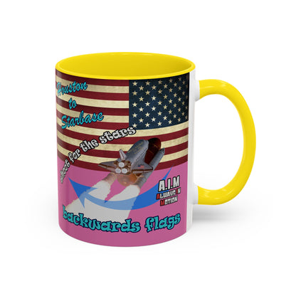shoot for the stars - Accent Mug (light pink)