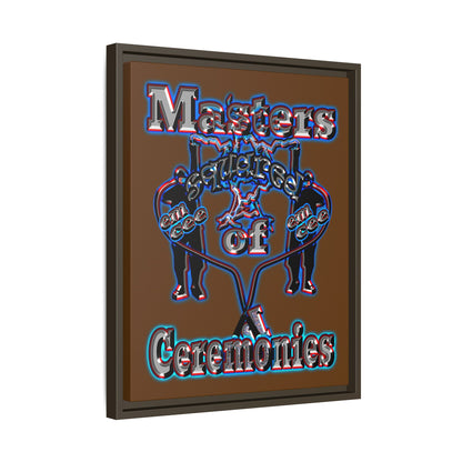 em cee squared - framed canvas art (brown)