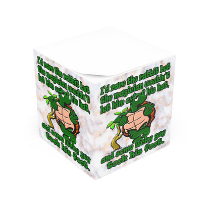 turtle race - note cube (white marble)