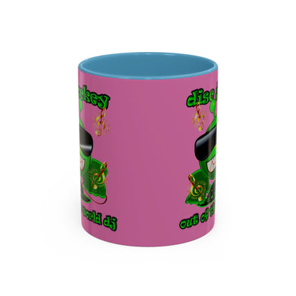 disc jockey - Accent Mug (light pink)