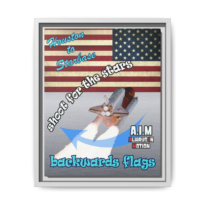 shoot for the stars - framed canvas art (brushed nickel)
