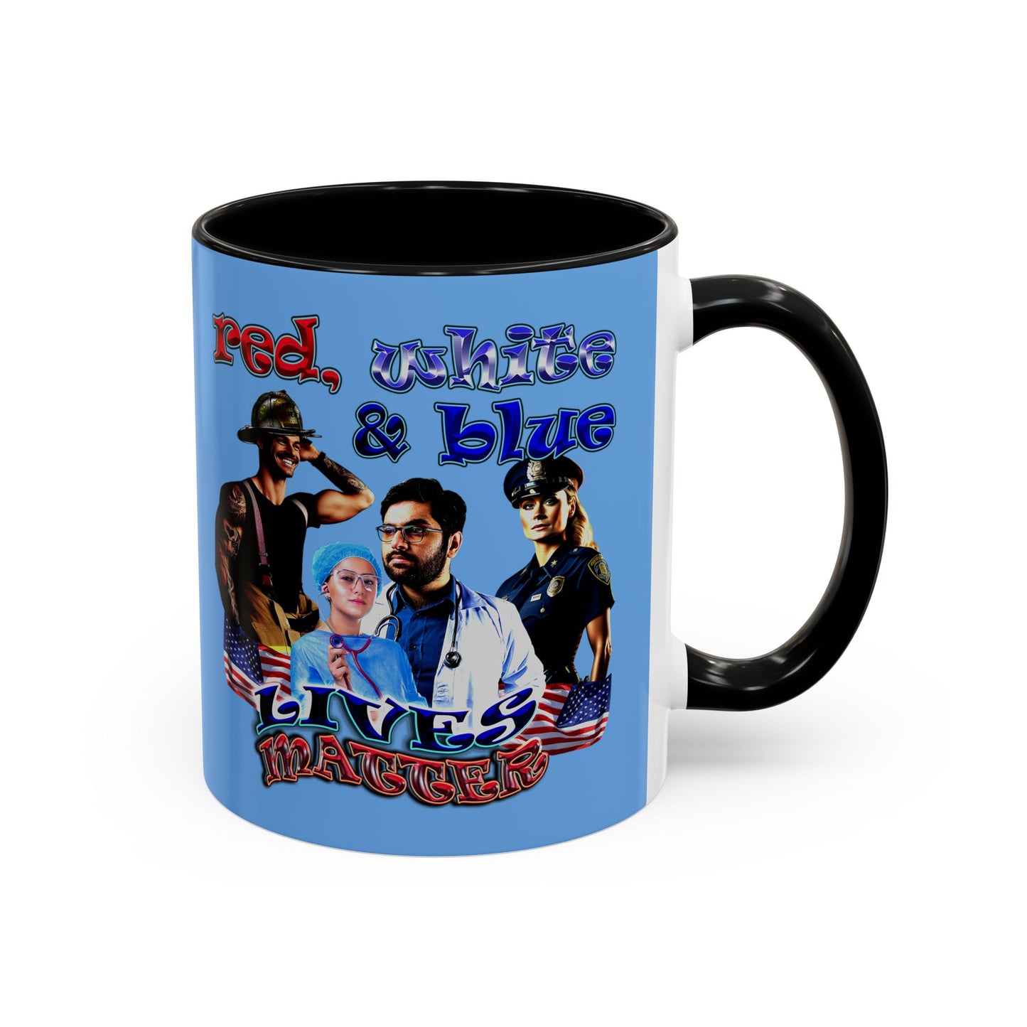 rw&b lives matter - Accent Mug (light blue)