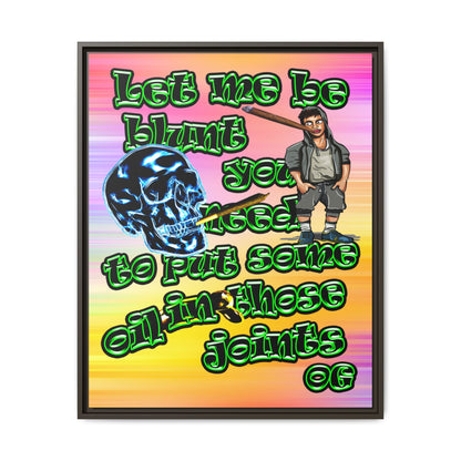 og - framed canvas art (color blur)