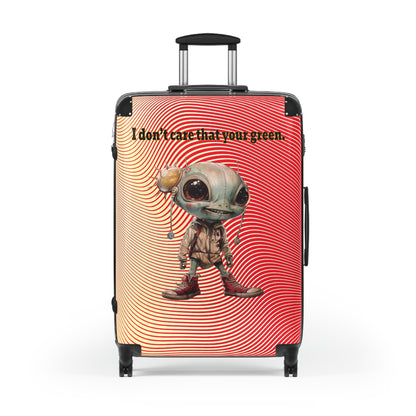 I don't care that your green - Suitcase (yellow-orange wave)