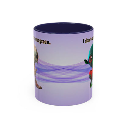 I don't care that your grey - Accent Mug (light blue-pink wave)