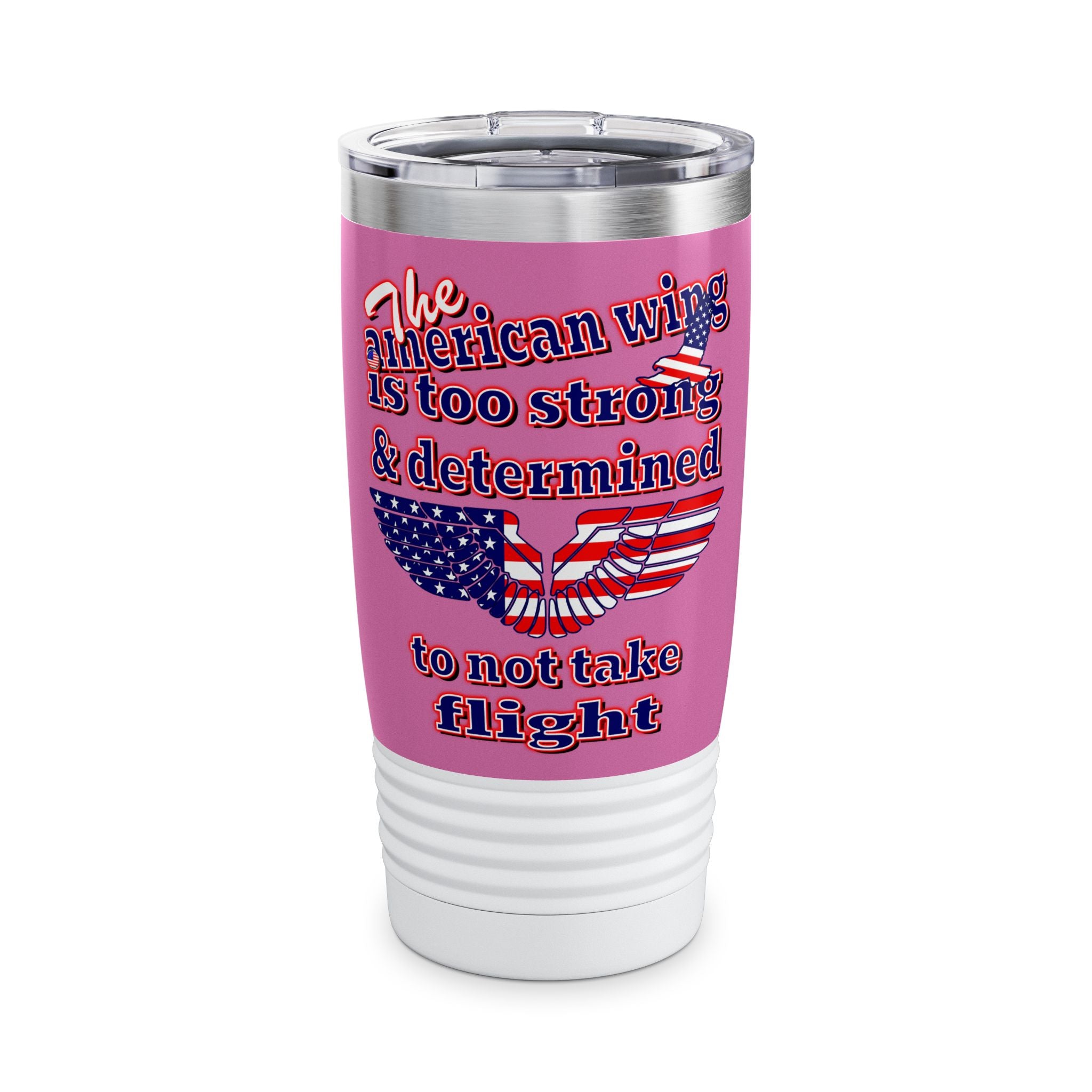 american wing - Ringneck Tumbler, 20oz (light pink)