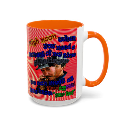 high noon - Accent Mug (yellow-orange wave)