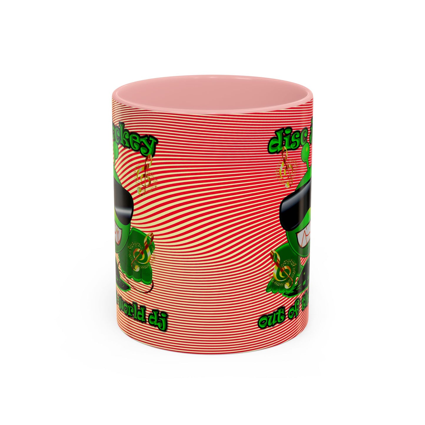 disc jockey - Accent Mug (yellow-orange wave)