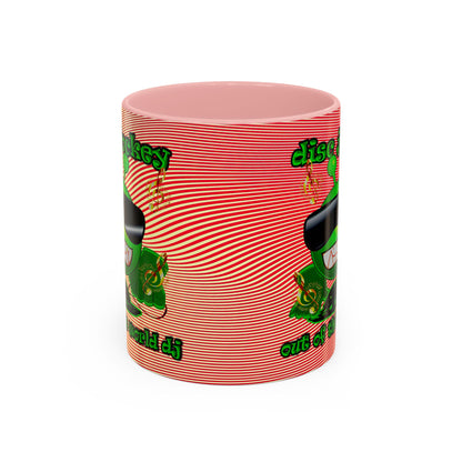 disc jockey - Accent Mug (yellow-orange wave)