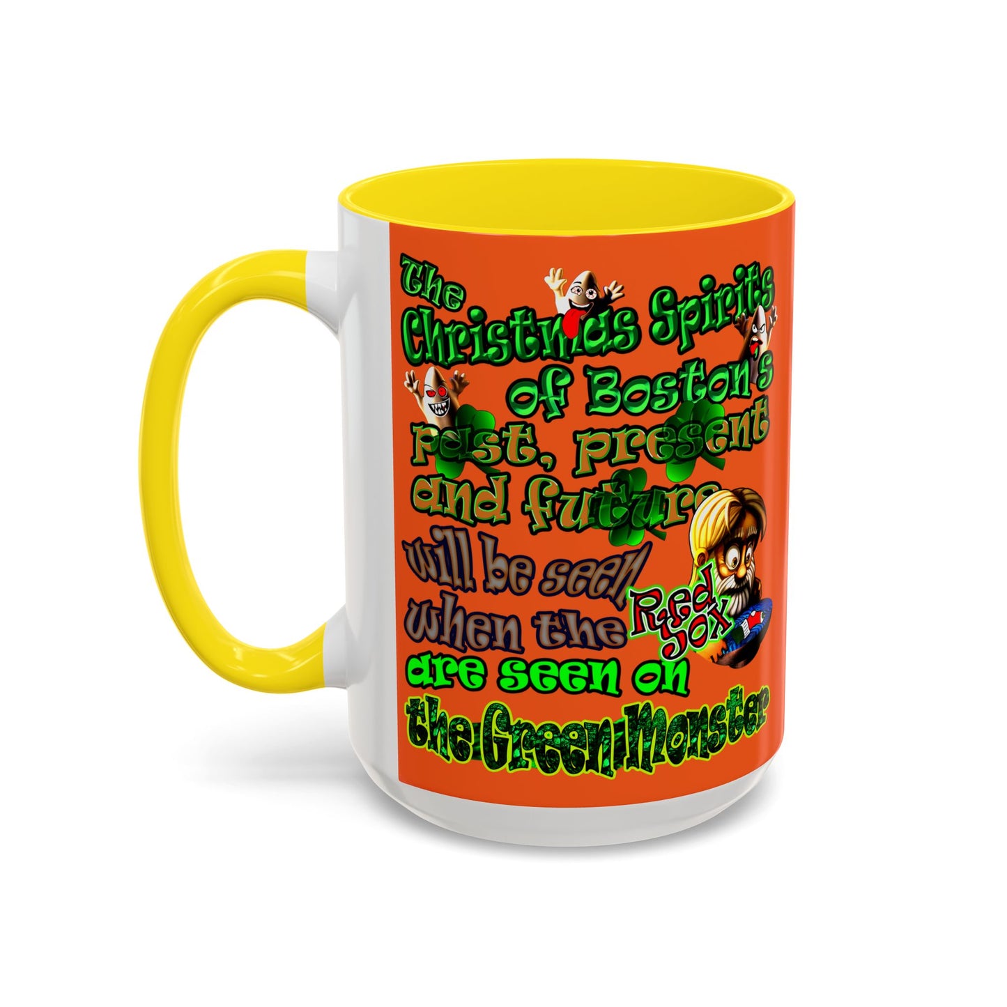 christmas spirits of boston - Accent Mug (orange)