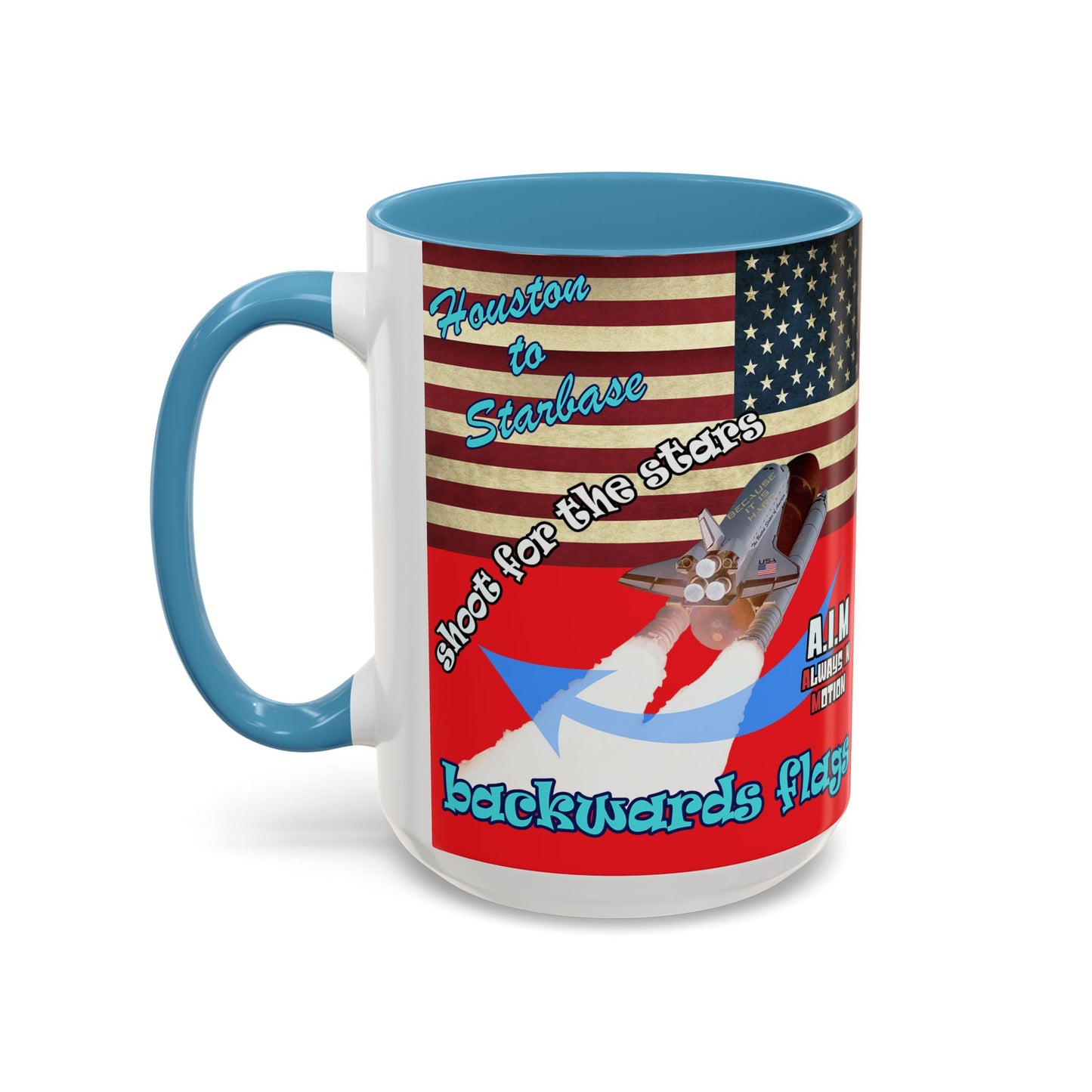 shoot for the stars - Accent Mug (red)