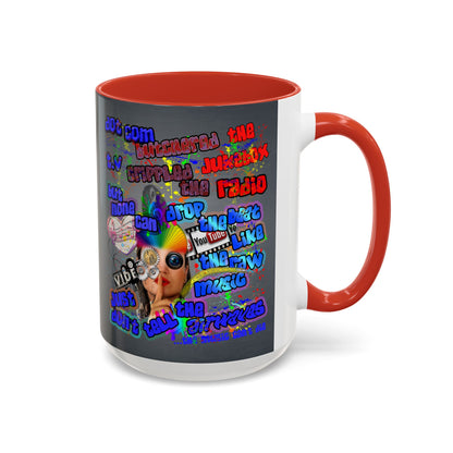 drop the beat - Accent Mug (grey-light grey)