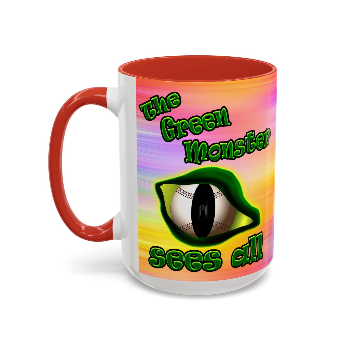 green monster - Accent Mug (color blur)