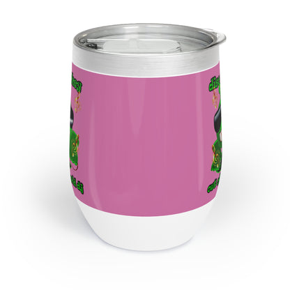 disc jockey - Chill Wine Tumbler (light pink)