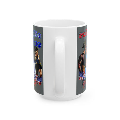 rw&b lives matter - White Mug (dark grey)