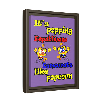 popping like popcorn - framed canvas art (light purple)