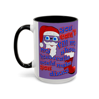 santa's shoes - Accent Mug (light purple)
