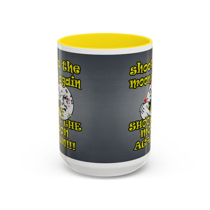 shoot the moon again - Accent Mug (grey-light grey)