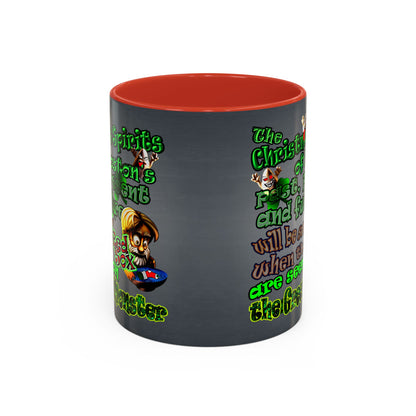 christmas spirits of boston - Accent Mug (grey-light grey)