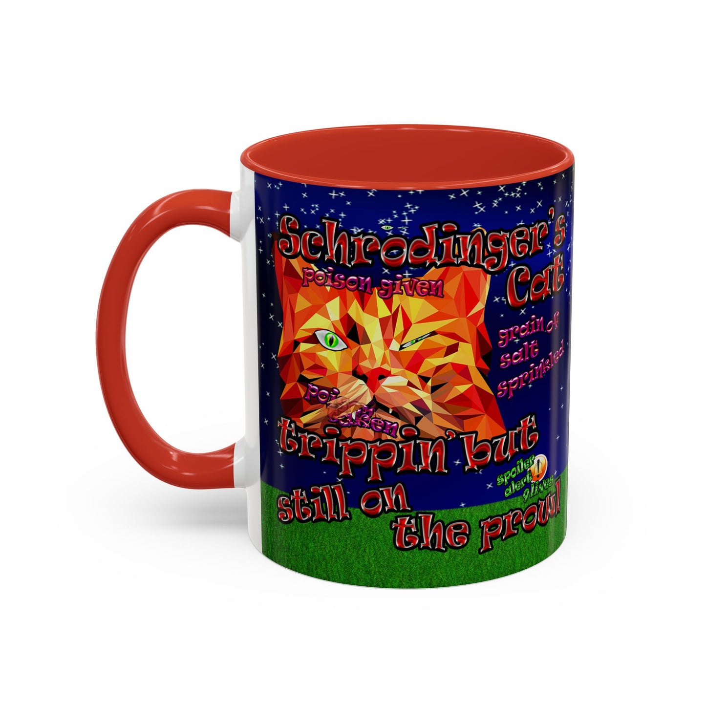 schrodinger's cat - Accent Mug ('snoops' background)