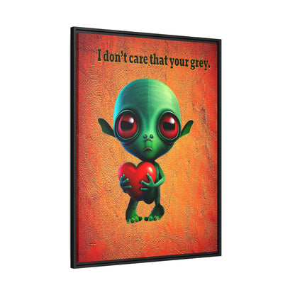 I don't care that your grey - framed canvas art (burnt orange)
