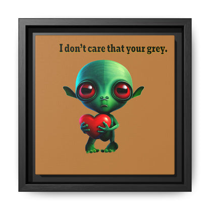 I don't care that your grey - framed canvas art (light brown)