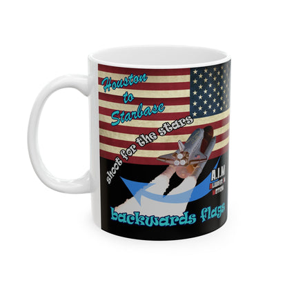 shoot for the stars - White Mug (black)
