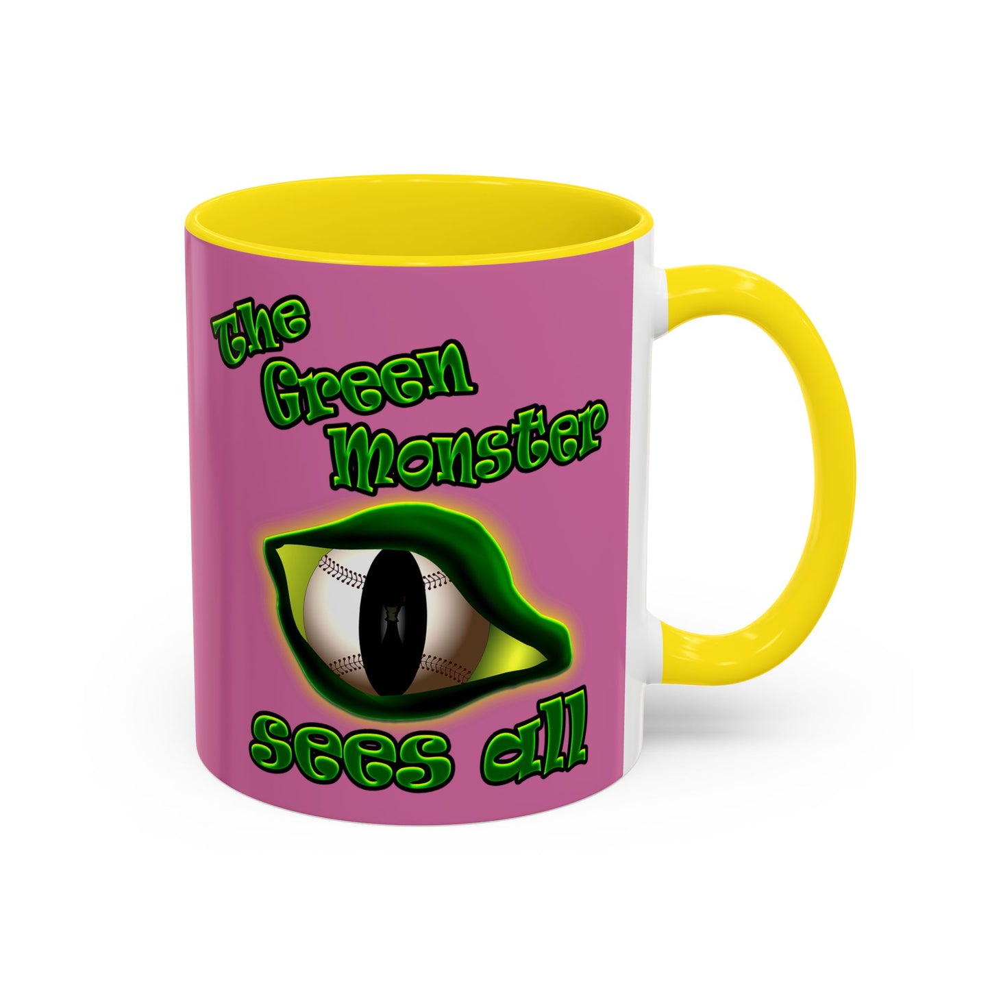 green monster - Accent Mug (light pink)