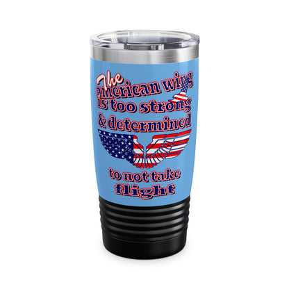 american wing - Ringneck Tumbler, 20oz (light blue)