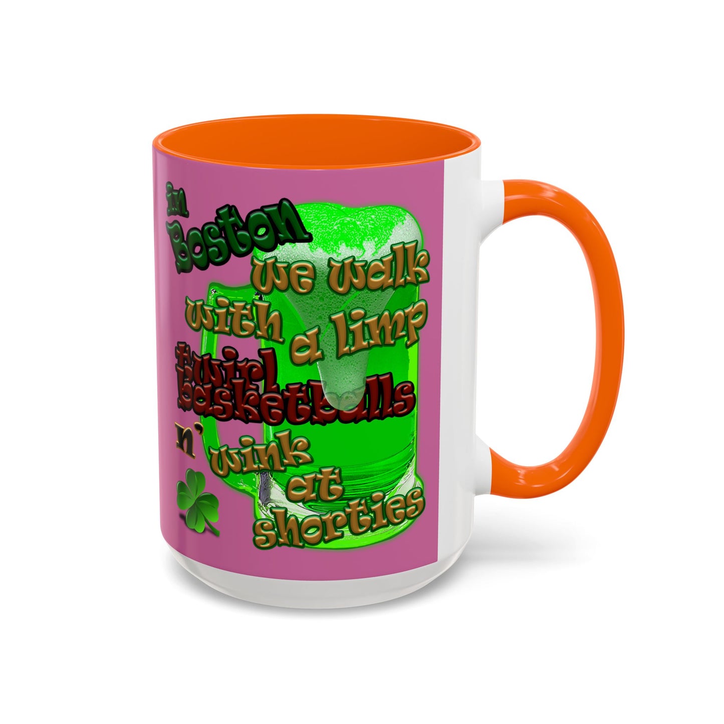 celtics logo - Accent Mug (light pink)