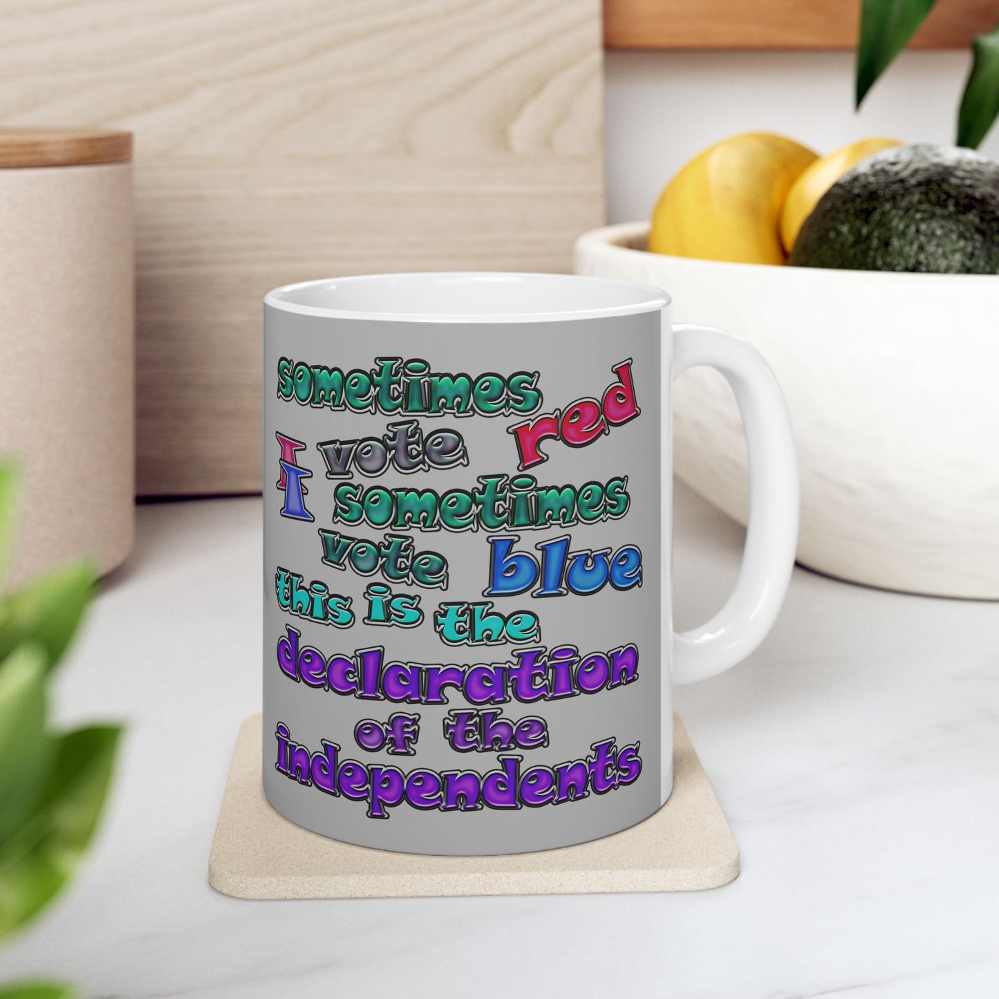 declaration of the independents - White Mug (light grey)