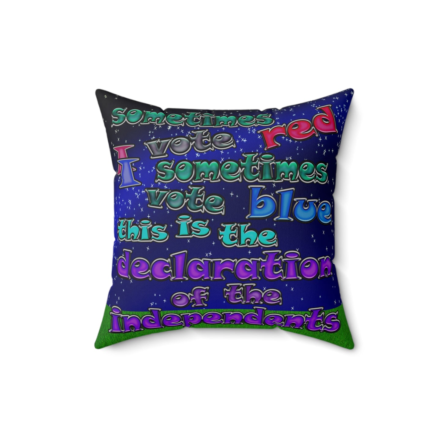declaration of the independents - Spun Polyester Square Pillow - ('snoops' background)