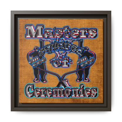 em cee squared - framed canvas art (brown papyrus)