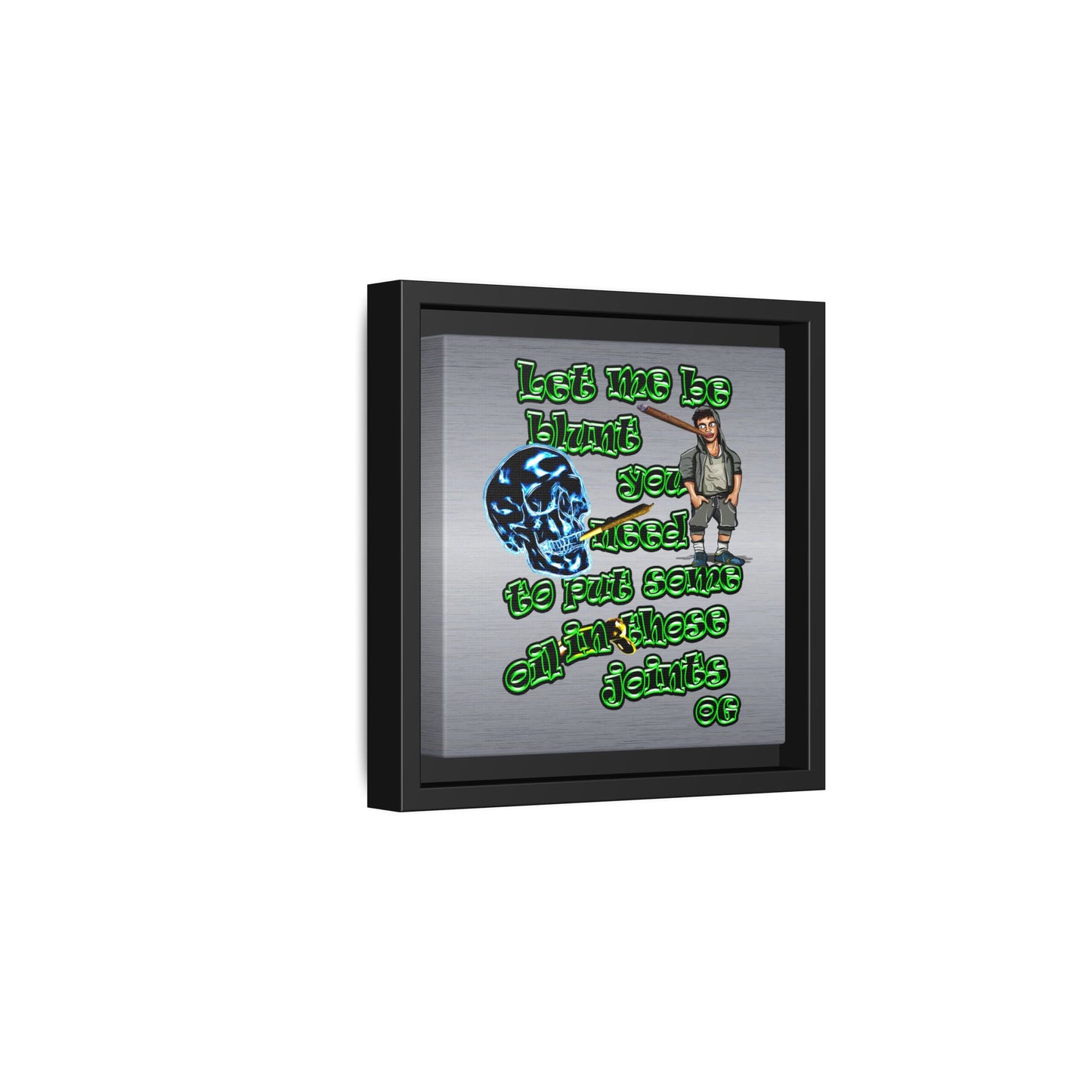 og - framed canvas art (brushed nickel)