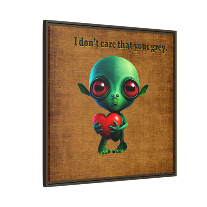 I don't care that your grey - framed canvas art (brown papyrus)