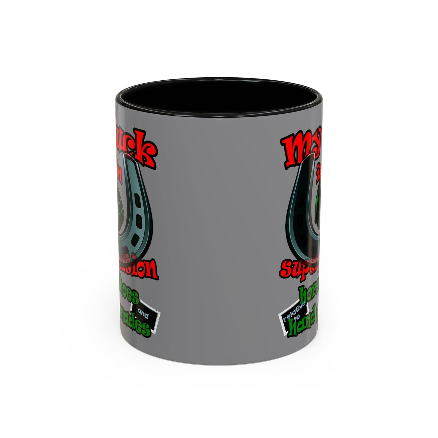 my luck - Accent Mug (grey)