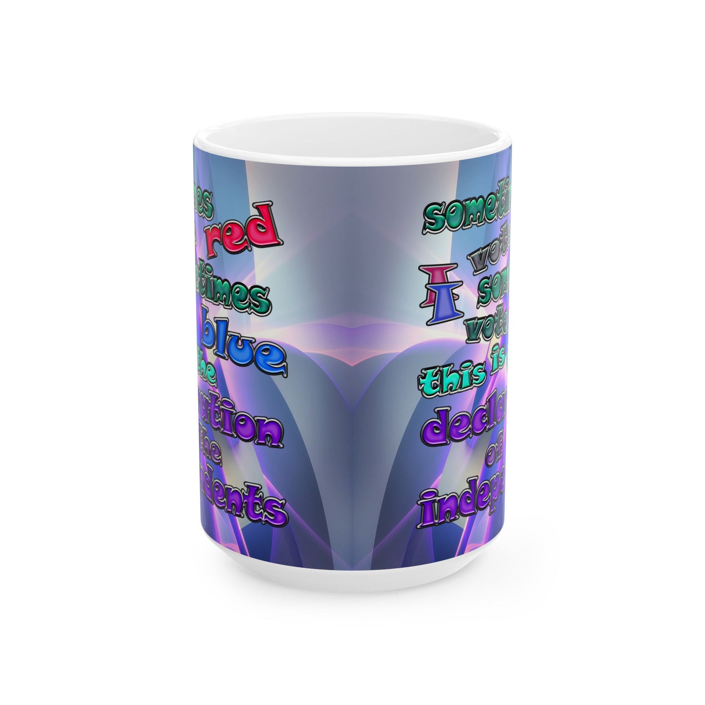 declaration of the independents - White Mug (grey-pink wave)