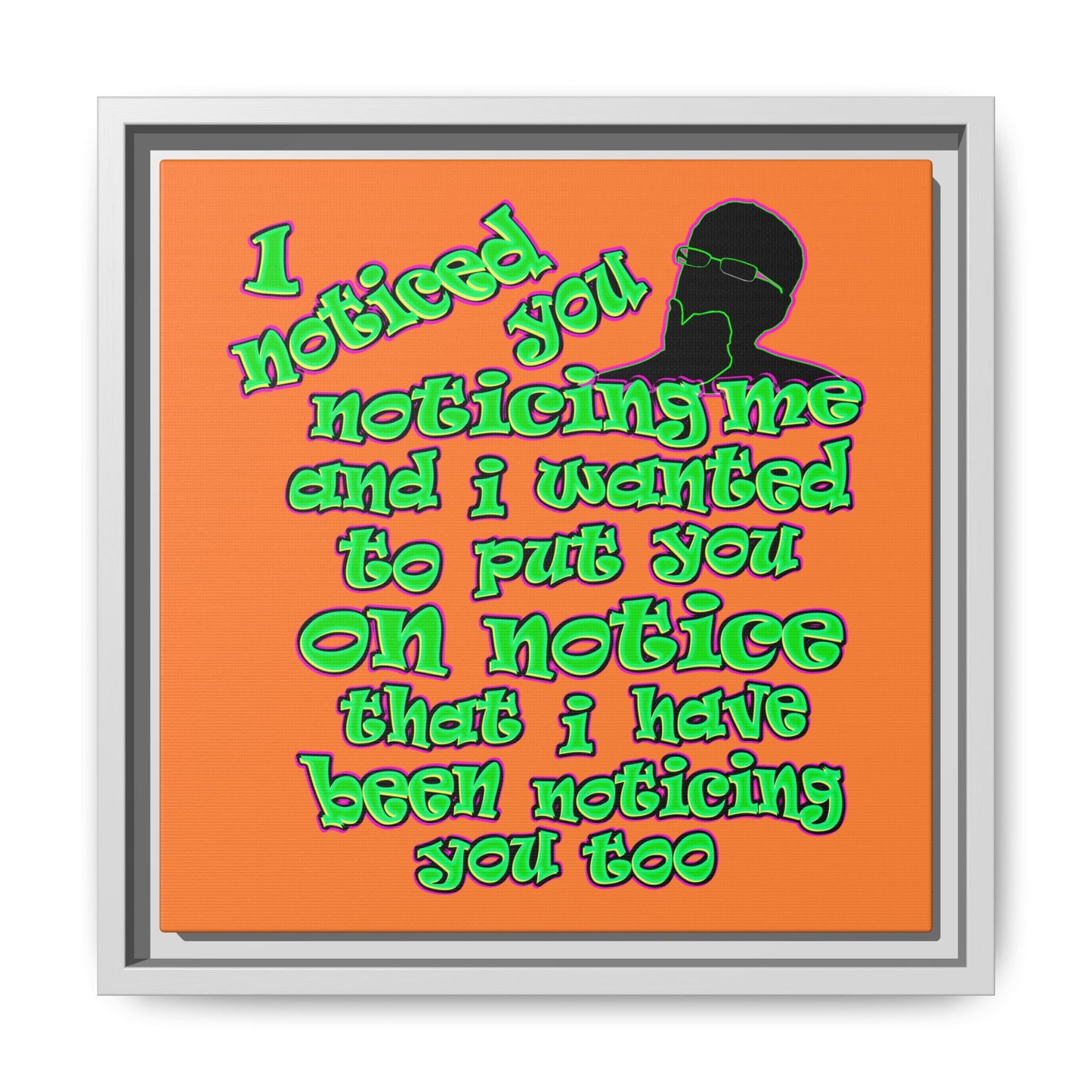 noticed you noticing - framed canvas art (crusta)