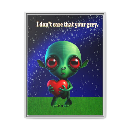 I don't care that your grey - framed canvas art ('snoops' background)