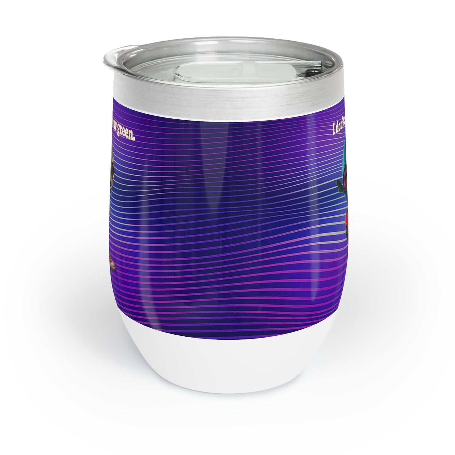 I don't care that your grey - Chill Wine Tumbler (purple wave)