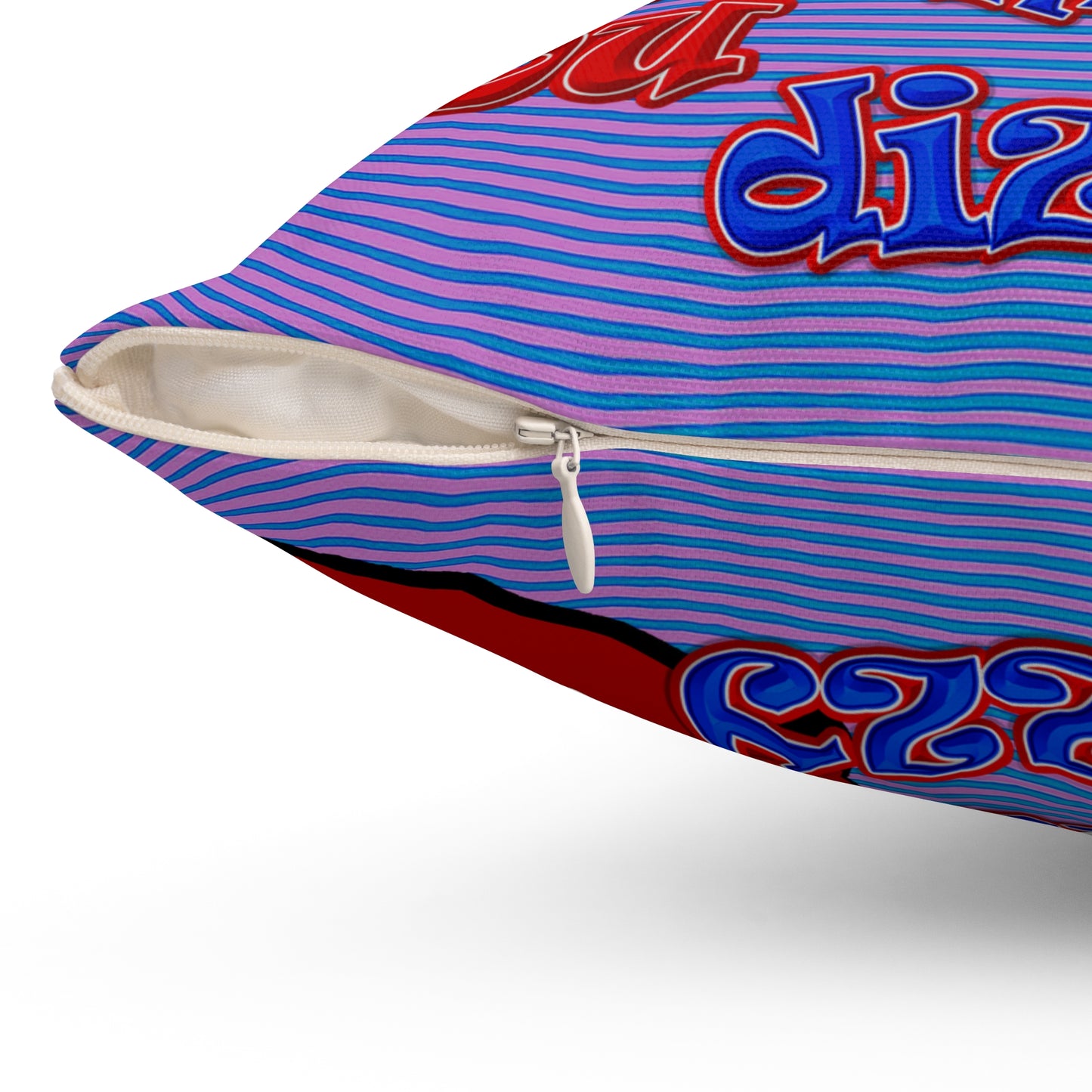 santa's shoes - Spun Polyester Square Pillow - (light blue-purple wave)