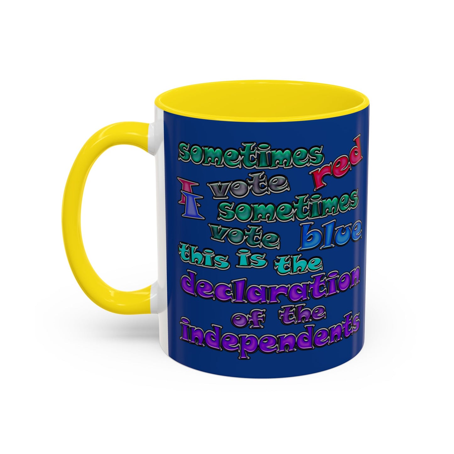 declaration of the independents - Accent Mug (dark blue)