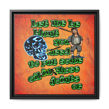 og - framed canvas art (burnt orange)