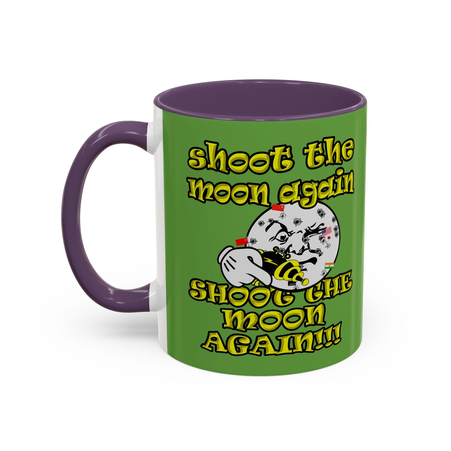 shoot the moon again - Accent Mug (green)